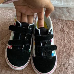 Multicolored Velcro Vans